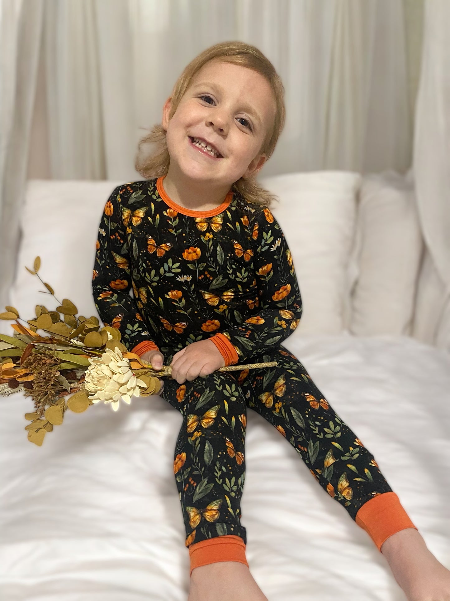 Midnight Monarchs Pajama Set