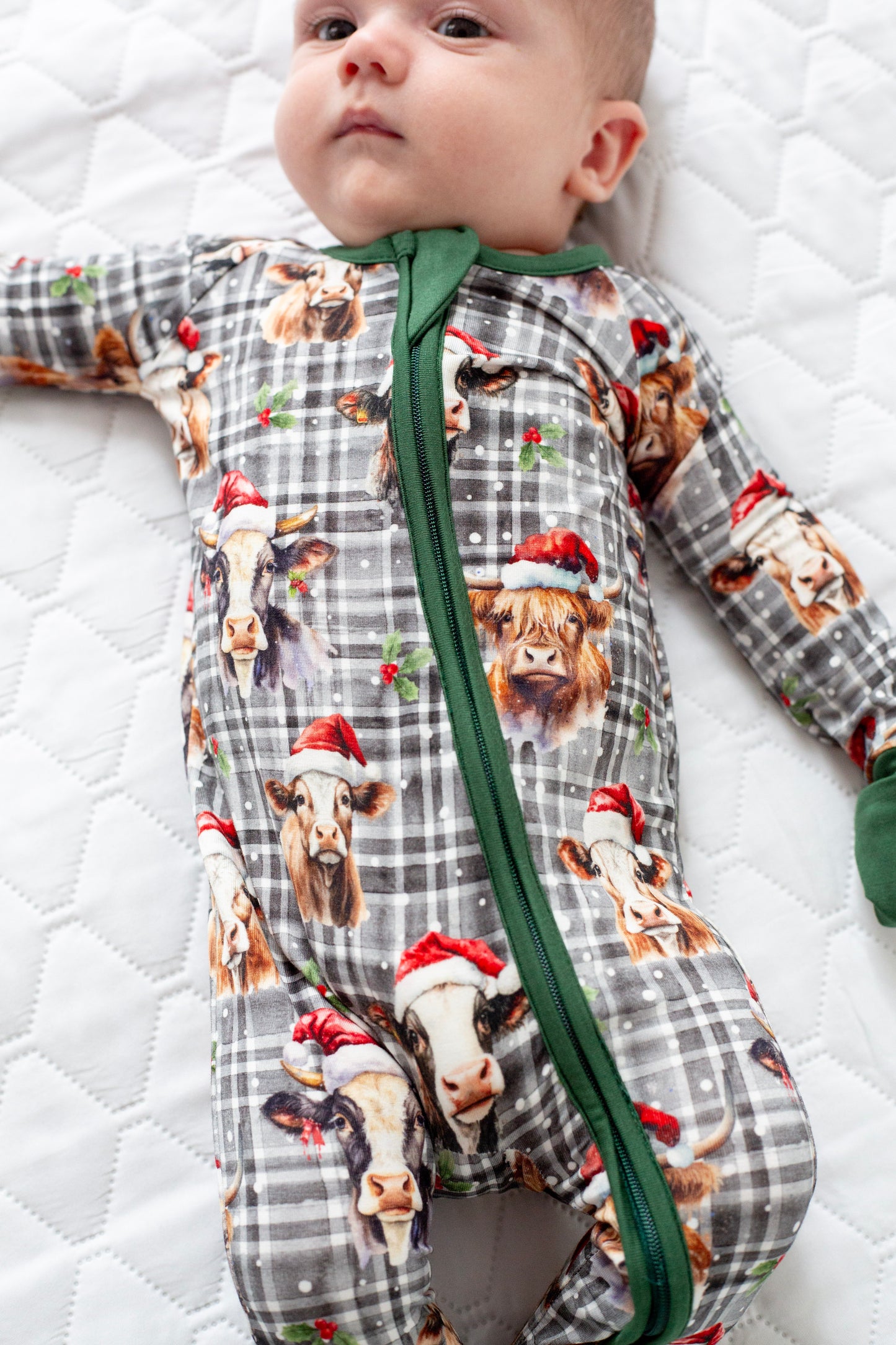 Christmas Cows Convertible Footie