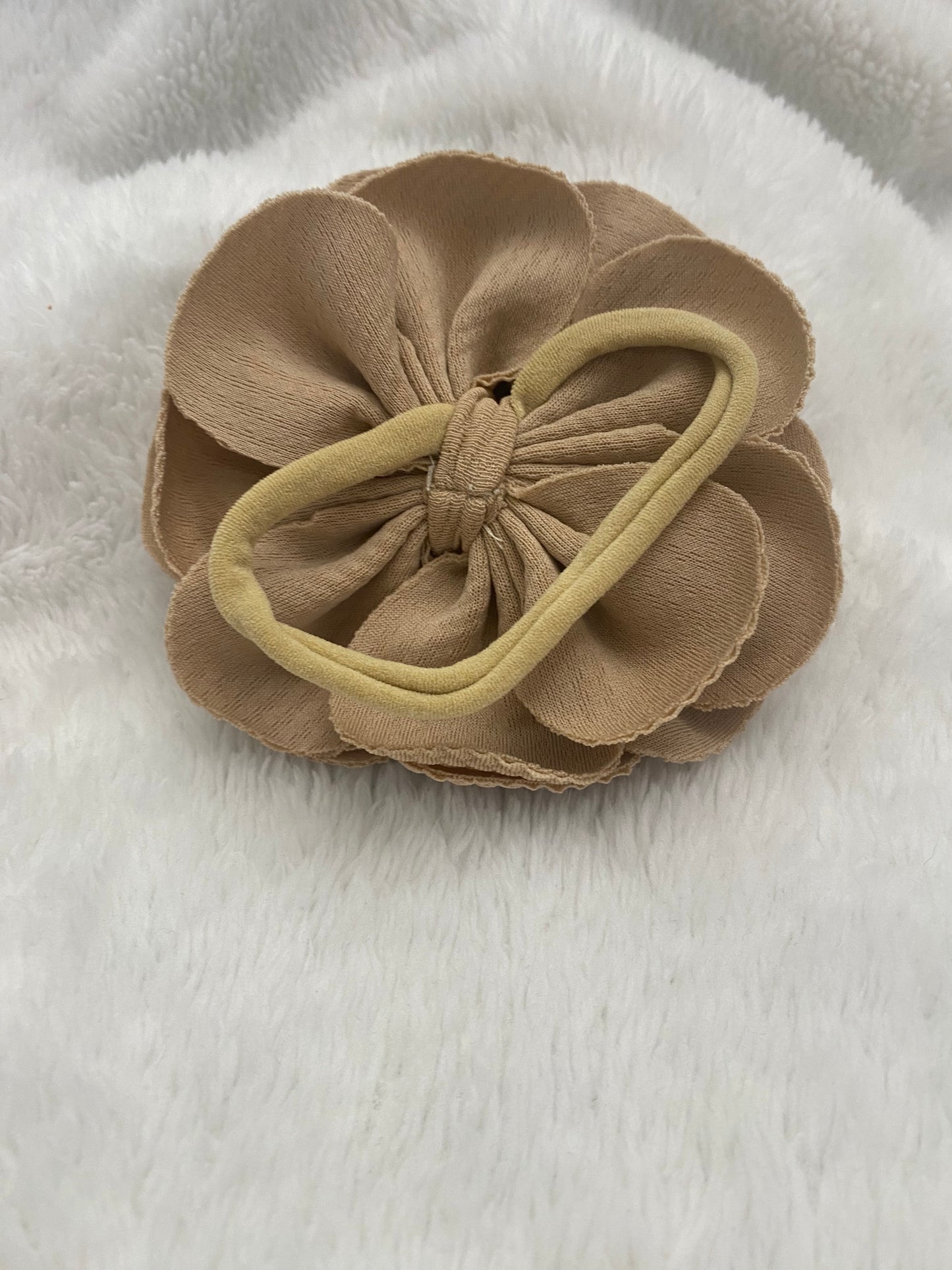 Latte Flower Bow Headband