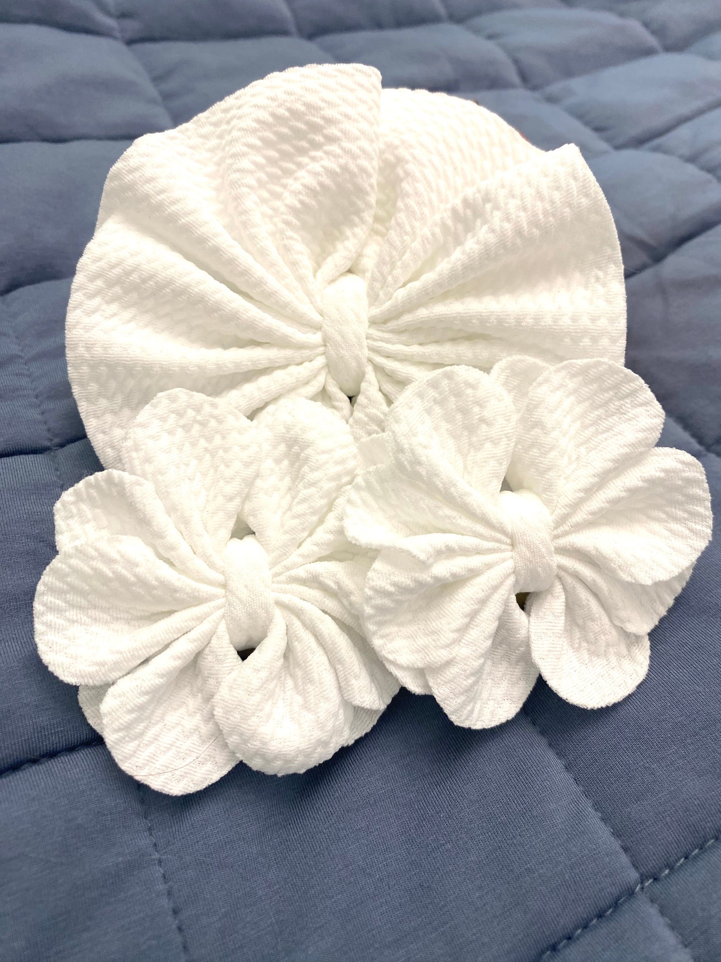 White Flower Piggie Headband